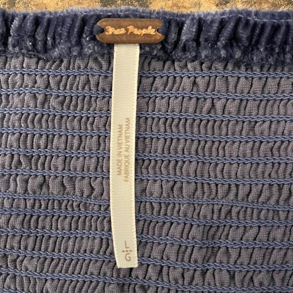 Free People Women Velvet Top L Coquette Whimsigoth Cottagecore Lace Fairy Grunge - Picture 6 of 8